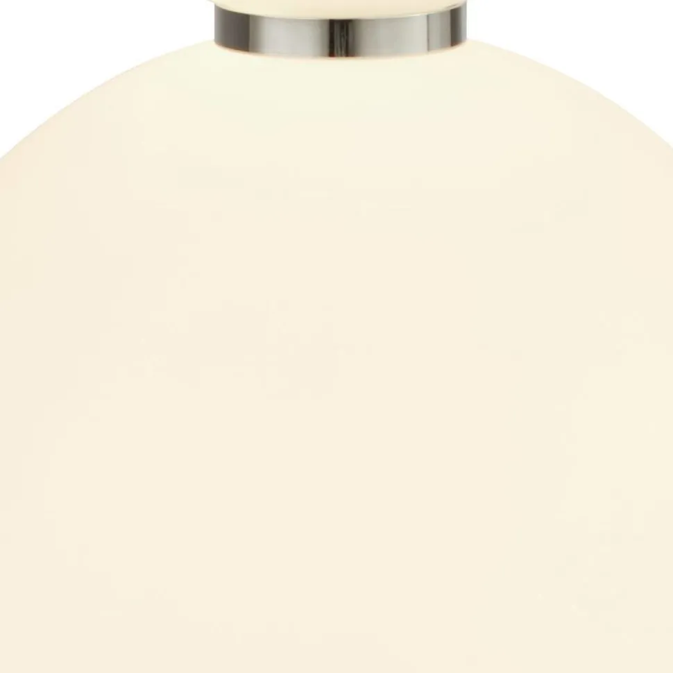 LED Tischleuchte 3000 K 34,5 cm Glas Metall Weiß Chrom