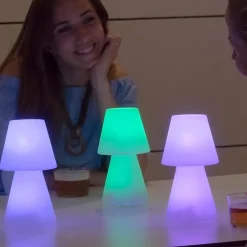 LED Tischleuchte außen kabellos Dimmer Farbwechsel 20 cm IP43