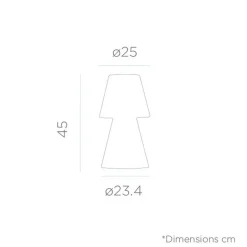 LED Tischleuchte außen kabellos 45 cm Farbwechsel Dimmer IP65