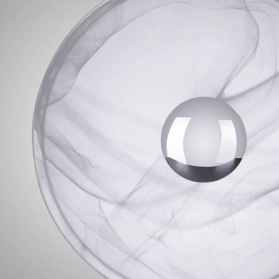 LED Tischleuchte dimmbar in Silber Alabasterglas 28 cm