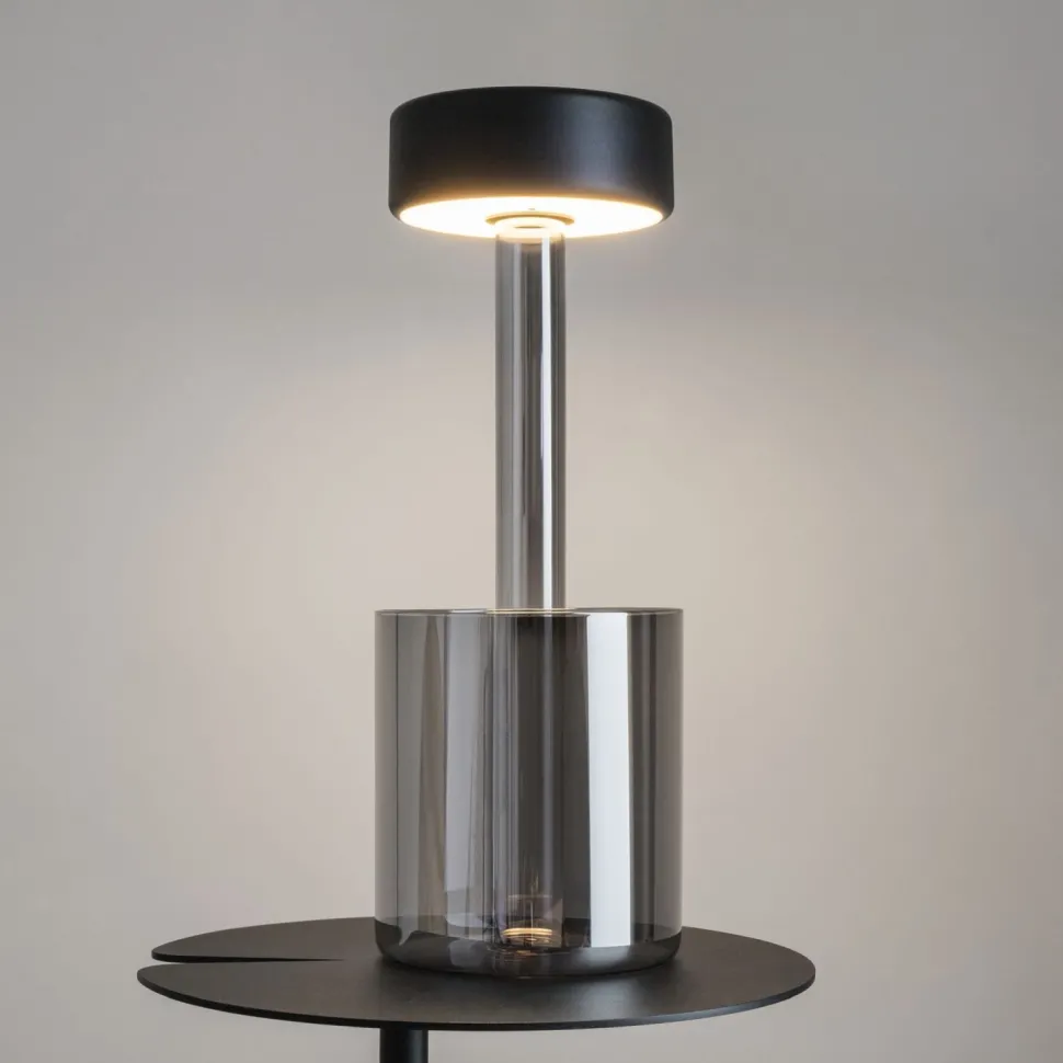 LED Tischleuchte Glas mit Dimmer Touch Funktion 34,8 cm