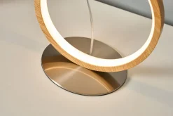 LED Tischleuchte Holz 20,4 cm 3500 K 9 W Natur Schwarz