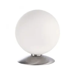 LED Tischleuchte in Stahl Glaskugel 3 W 3000 K dimmbar