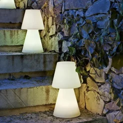 LED Tischleuchte kabellos 30 cm Dimmer Farbwechsel IP65 außen