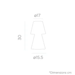 LED Tischleuchte kabellos 30 cm Dimmer Farbwechsel IP65 außen