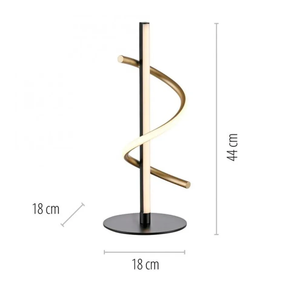 LED Tischleuchte Metall 3000 K 2100 lm Schwarz Messing