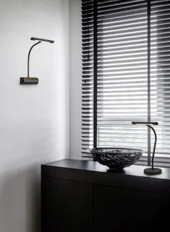 LED Tischleuchte Schwarz Touch Dimmer Metall 4 W 35 cm