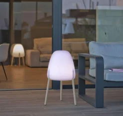 LED Tischleuchte Solar IP65 70 cm Dimmer Farbwechsel kabellos