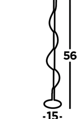 LED Tischleuchte Touch 56 cm Schwarz matt Weiß