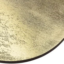 LED Wandlampe Ø 15 cm in Gold 3000 K 60 lm Holz Metall