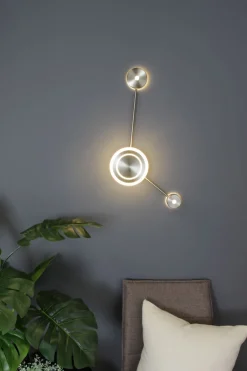 LED Wandlampe Aluminium dimmbar H:44 cm 3000 K Silber