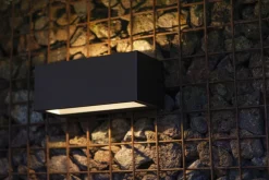 LED Wandlampe Aluminium Schwarz 3000 K IP54 Up Down