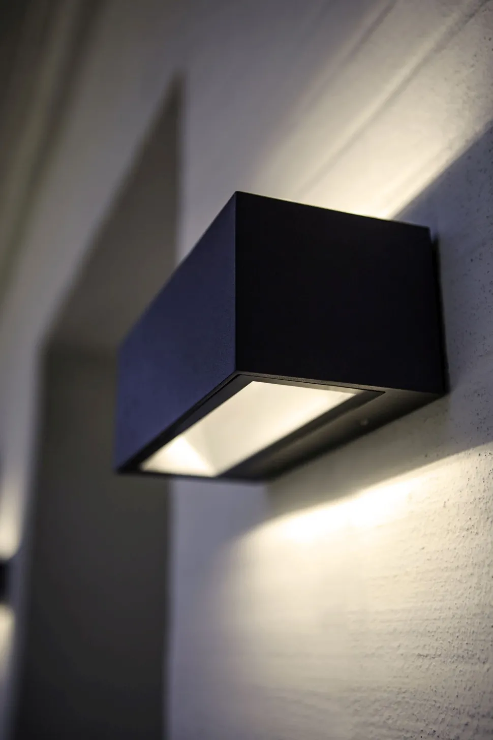 LED Wandlampe Aluminium Schwarz 3000 K IP54 Up Down