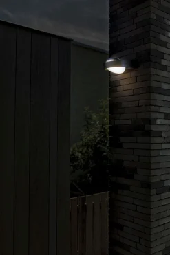 LED Wandlampe Anthrazit Aluminium IP54 B:16 cm blendarm