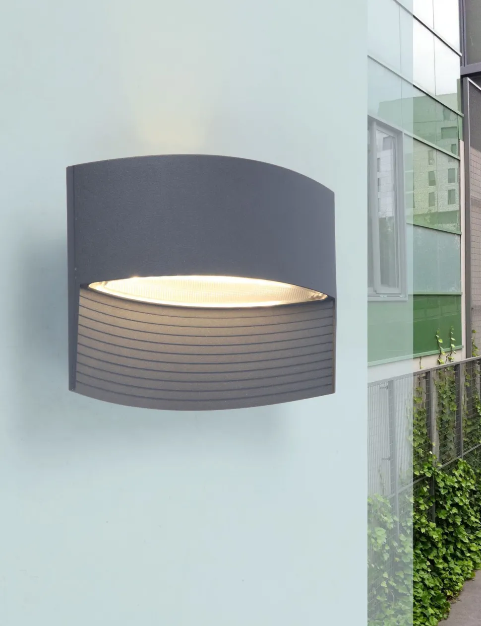 LED Wandlampe Anthrazit Aluminium B:18 cm IP54 3000 K