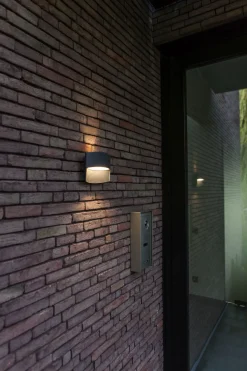 LED Wandlampe Anthrazit Aluminium B:18 cm IP54 3000 K