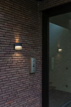 LED Wandlampe Anthrazit Aluminium B:18 cm IP54 3000 K