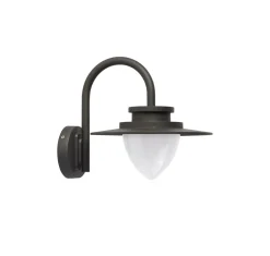 LED Wandlampe Außen Aluminium IP54 Grau Weiß H:25 cm