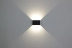 LED Wandlampe außen Aluminium Up Down IP54 B:17,3 cm