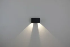 LED Wandlampe außen Aluminium Up Down IP54 B:17,3 cm