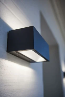 LED Wandlampe Außen Anthrazit 4000 K 10 W IP54 Up Down