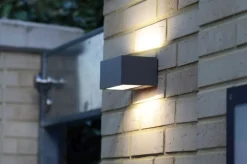 LED Wandlampe Außen Anthrazit 4000 K 10 W IP54 Up Down
