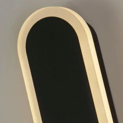 LED Wandlampe Außen Metall IP65 H:60 cm Schwarz Modern