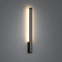 LED Wandlampe Außen Metall Grau IP65 H:61 cm indirekt