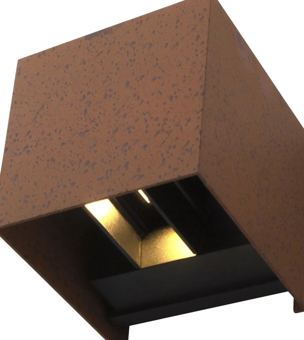 LED Wandlampe Außen Rostbraun Up Down IP54 3000 K 6 W