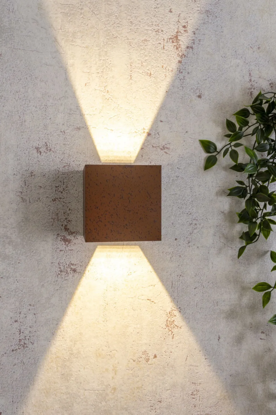LED Wandlampe Außen Rostbraun Up Down IP54 3000 K 6 W