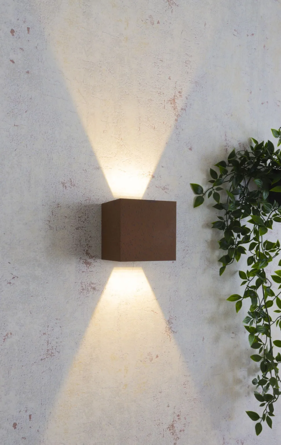 LED Wandlampe Außen Rostbraun Up Down IP54 3000 K 6 W