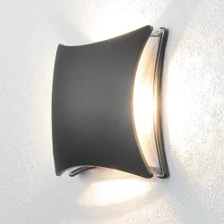 LED Wandlampe außen Schwarz Modern B: 20 cm