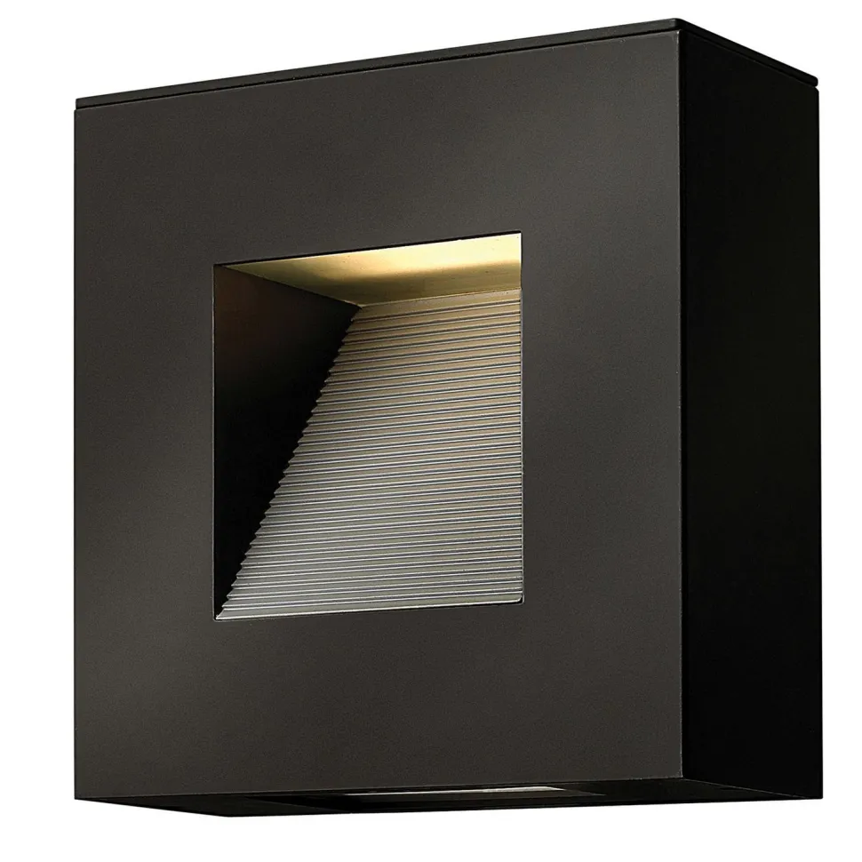 LED Wandlampe Außen Schwarz Alu quadratisch IP44