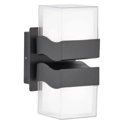 LED Wandlampe außen Up Down eckig IP54 Schwarz