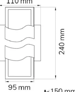 LED Wandlampe außen Up Down eckig IP54 Schwarz