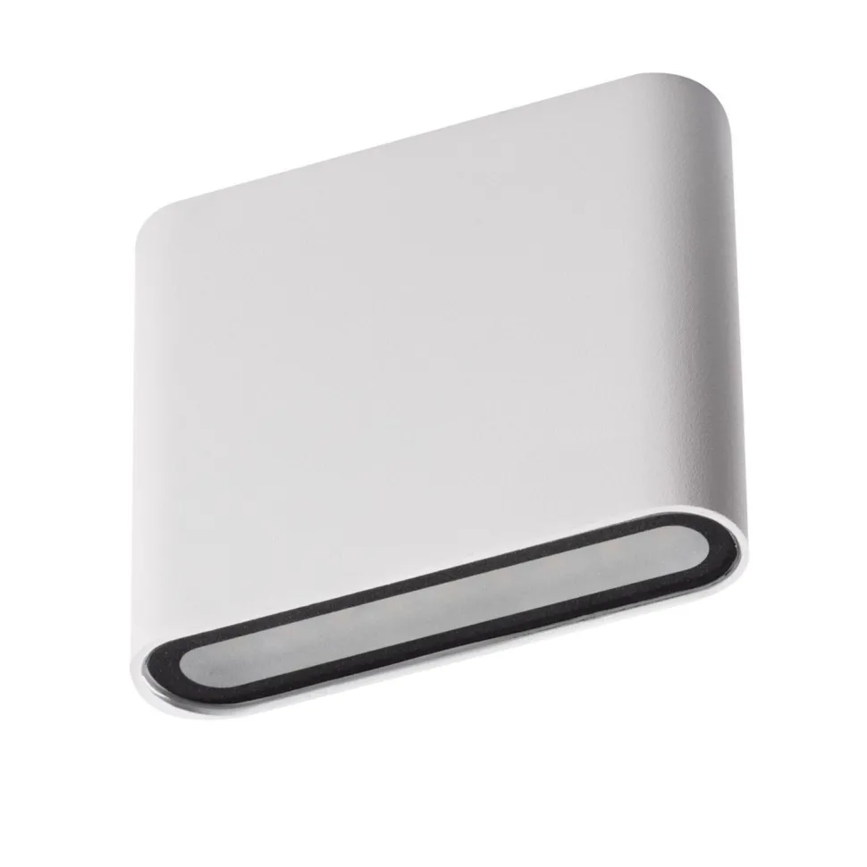 LED Wandlampe außen Weiß IP54 flach Up Down Aluminium