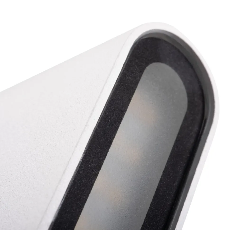 LED Wandlampe außen Weiß IP54 flach Up Down Aluminium