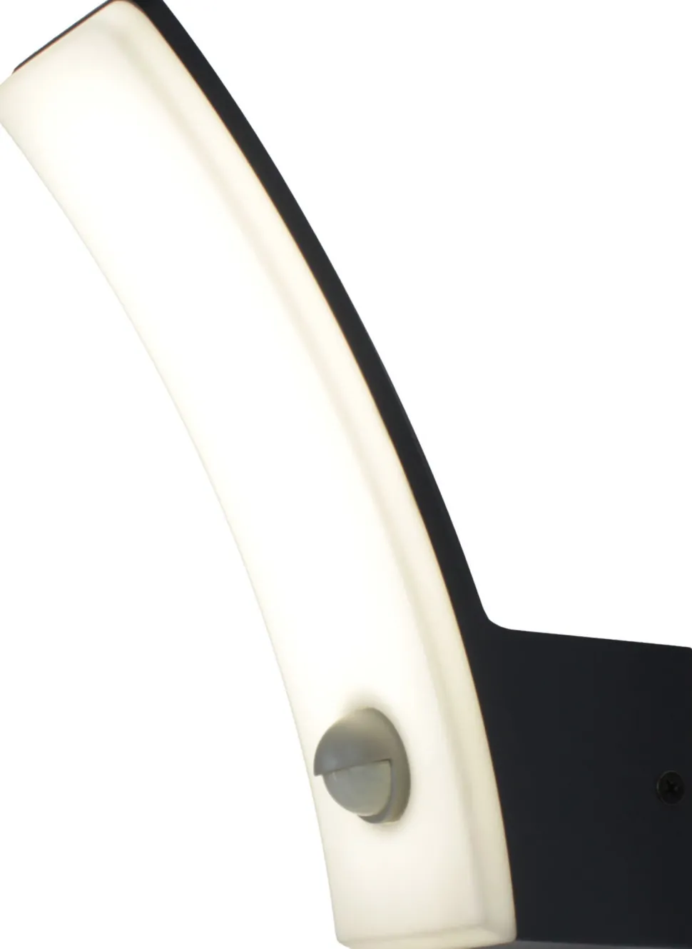 LED Wandlampe Bewegungsmelder H:20,4 cm IP44 Anthrazit