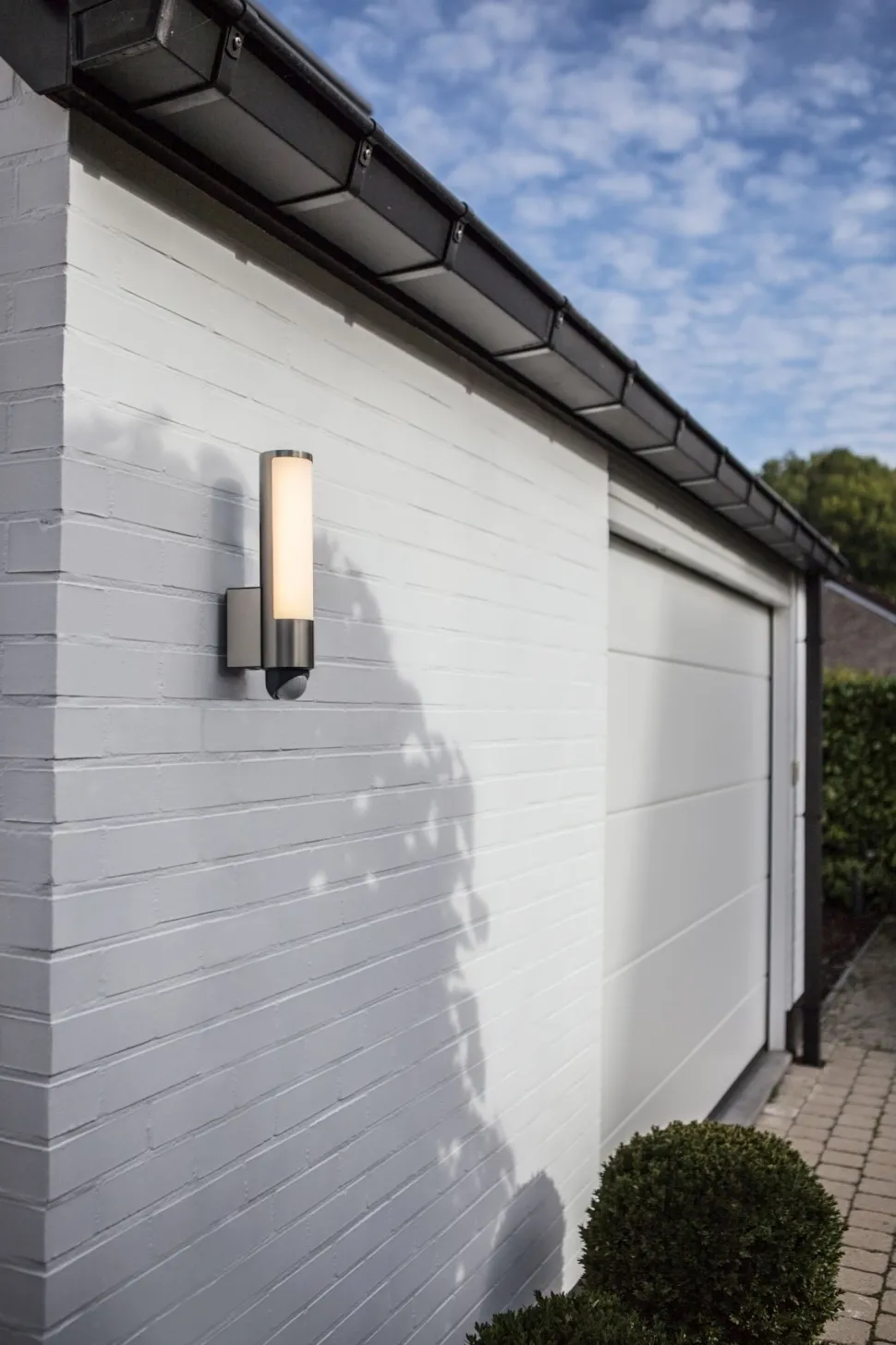 LED Wandlampe Bewegungssensor Edelstahl H:34,5 cm 16 W