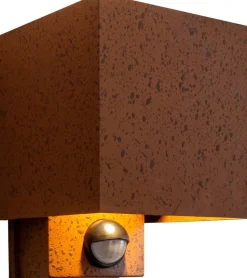 LED Wandlampe Bewegungssensor Rostbraun Up Down IP54