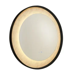 LED Wandlampe dimmbar Glas Metall Touch IP44 Ø80 cm