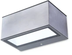 LED Wandlampe Edelstahl in Nickel 4000 K IP54 Up Down