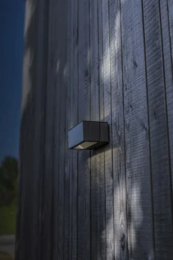 LED Wandlampe Edelstahl in Nickel 4000 K IP54 Up Down