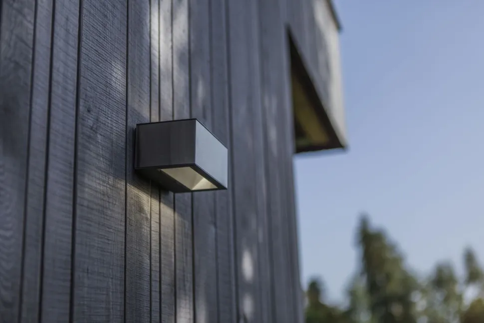 LED Wandlampe Edelstahl in Nickel 4000 K IP54 Up Down