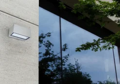 LED Wandlampe Edelstahl in Nickel 4000 K IP54 Up Down