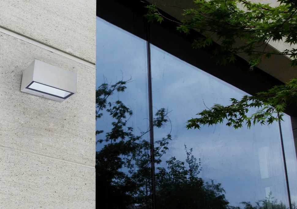 LED Wandlampe Edelstahl in Nickel 4000 K IP54 Up Down