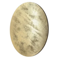 LED Wandlampe flach Ø 35 cm in Gold 3000 K 160 lm Holz