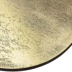 LED Wandlampe flach Ø 35 cm in Gold 3000 K 160 lm Holz