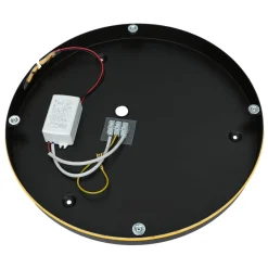 LED Wandlampe flach Ø 35 cm in Gold 3000 K 160 lm Holz