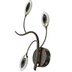 LED Wandlampe GORI Rostbraun Floral Modern